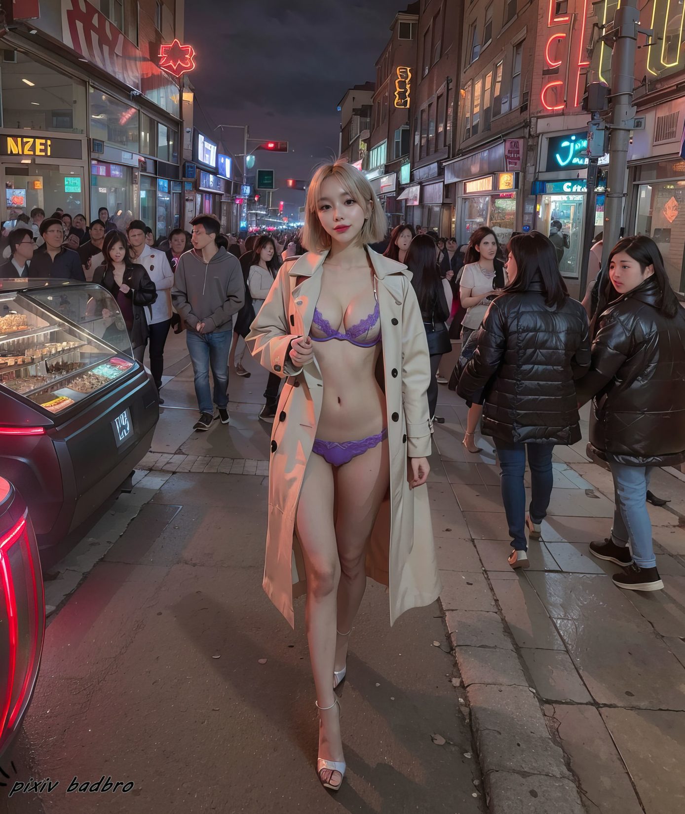 ͷ ̷ ¶ street hooker exhibitionism hair short AI  blonde P.1 